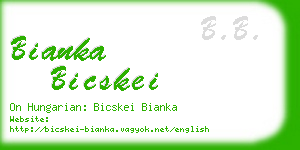 bianka bicskei business card